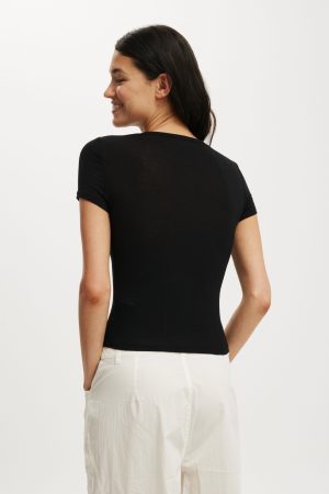 Sheer Layer Crew Short Sleeve