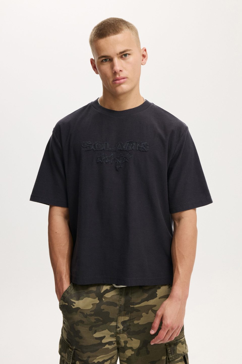 Cropped Fit Graphic T-Shirt