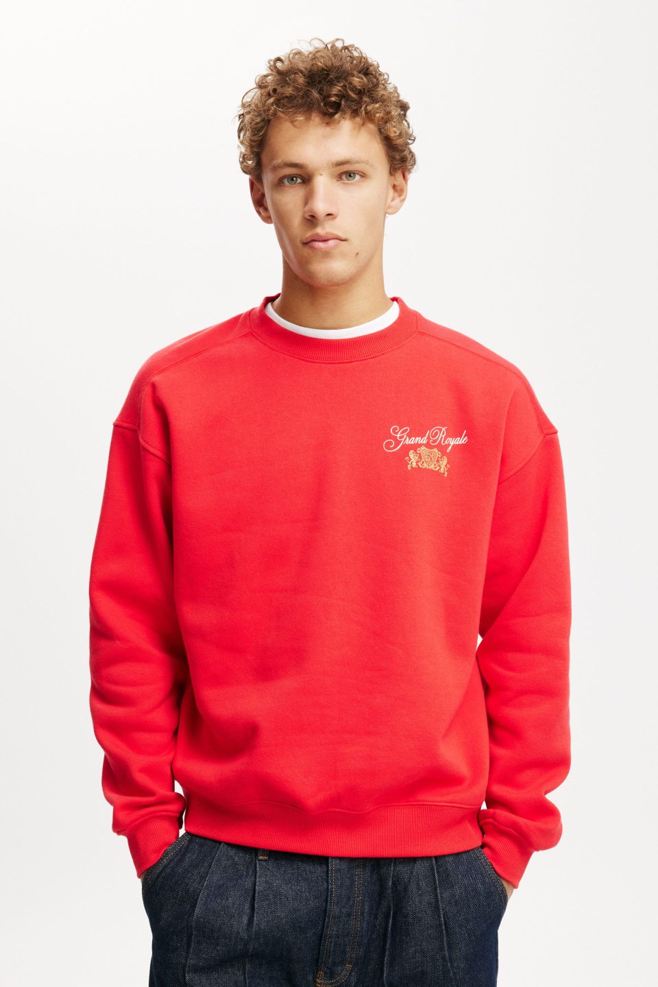 Box Fit Graphic Crew Sweater