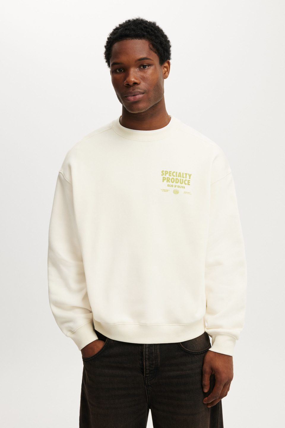 Box Fit Graphic Crew Sweater