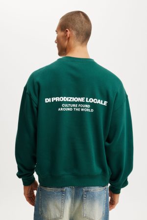 Box Fit Graphic Crew Sweater