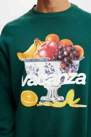 Box Fit Graphic Crew Sweater