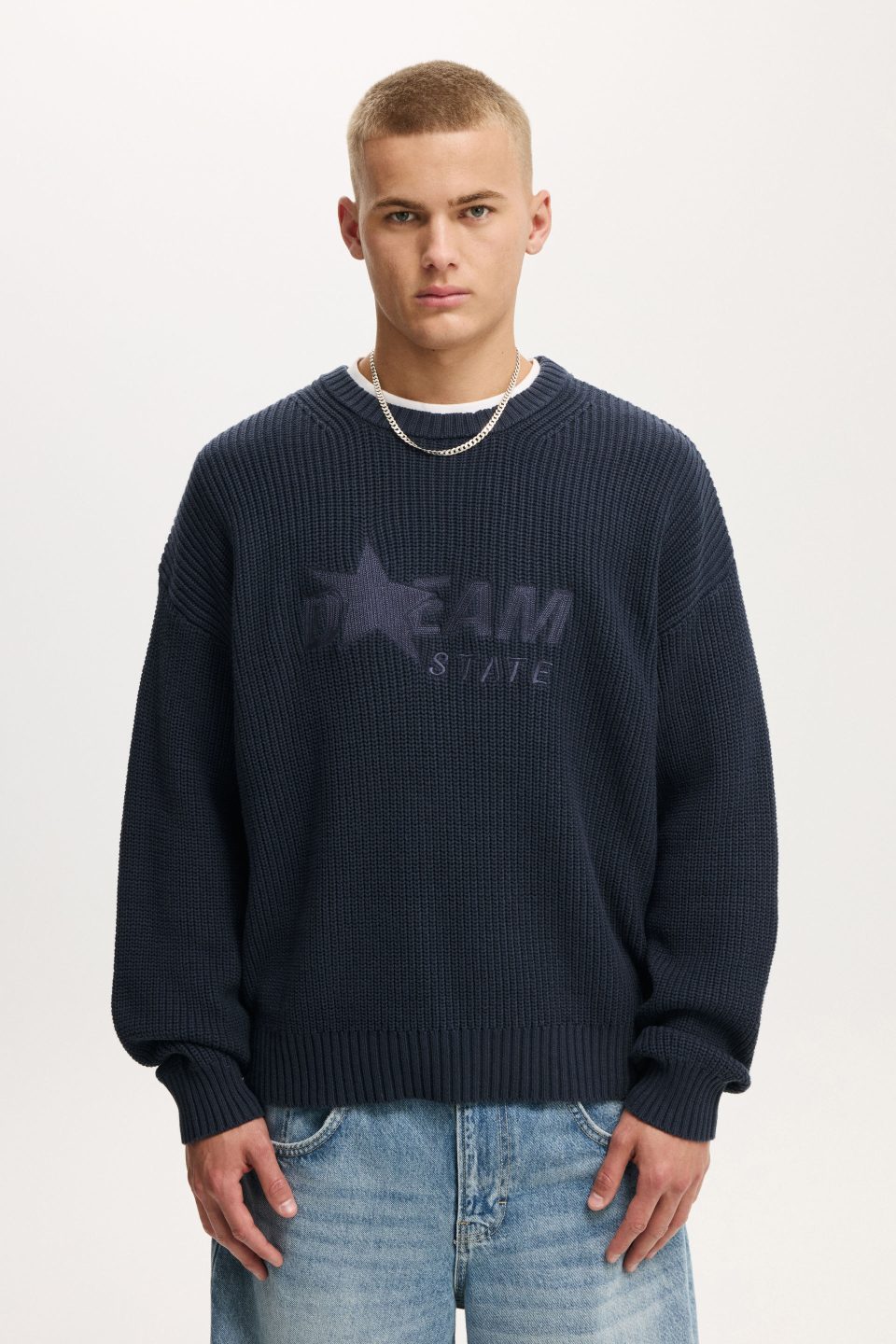 Box Fit Crew Knit