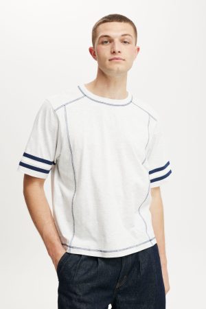 Cropped Fit Panel T-Shirt