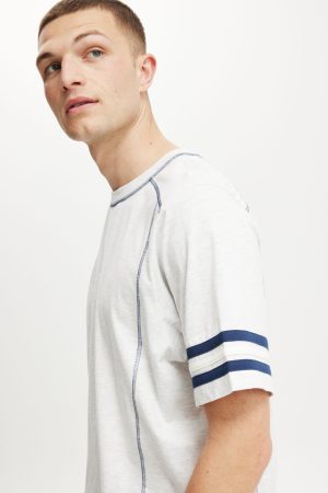 Cropped Fit Panel T-Shirt