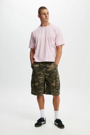 Cropped Fit Panel T-Shirt
