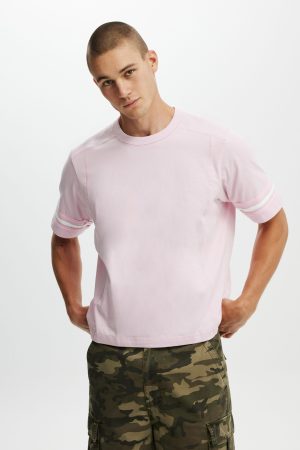 Cropped Fit Panel T-Shirt