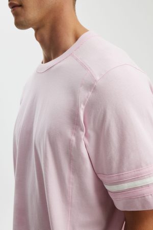 Cropped Fit Panel T-Shirt