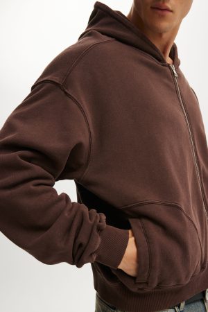 Cropped Zip Up Hoodie