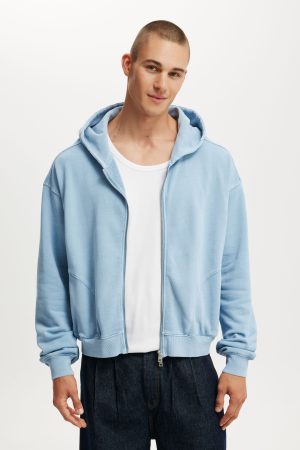 Cropped Zip Up Hoodie