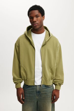 Cropped Zip Up Hoodie