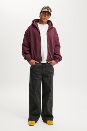 Cropped Zip Up Hoodie