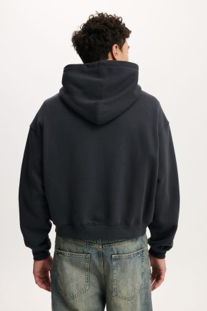 Cropped Zip Up Hoodie