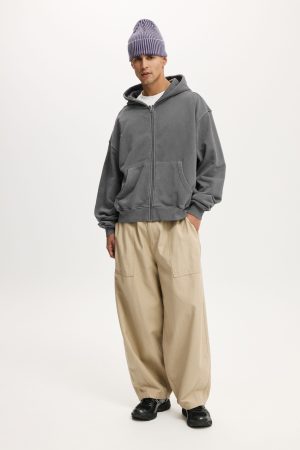 Cropped Zip Up Hoodie