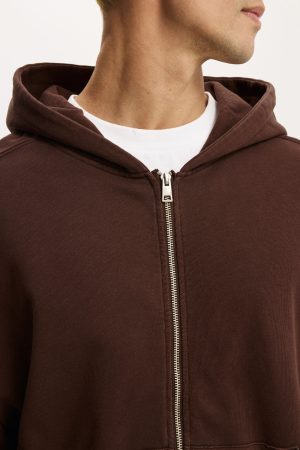 Cropped Zip Up Hoodie