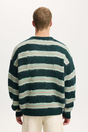 Box Fit Fuzzy Crew Knit