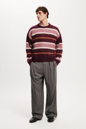 Box Fit Fuzzy Crew Knit