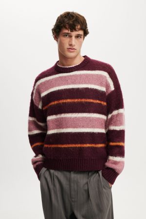 Box Fit Fuzzy Crew Knit