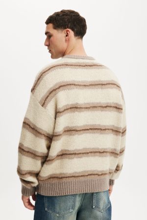 Box Fit Fuzzy Crew Knit