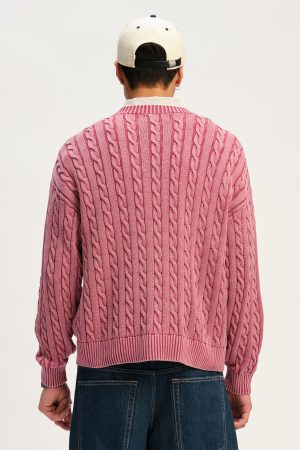 Washed Box Fit Crew Knit