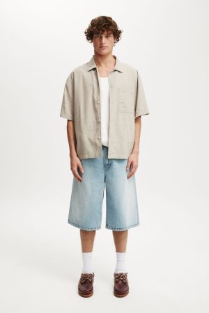 Eli Linen Blend Short Sleeve Shirt