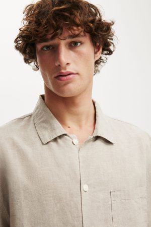 Eli Linen Blend Short Sleeve Shirt