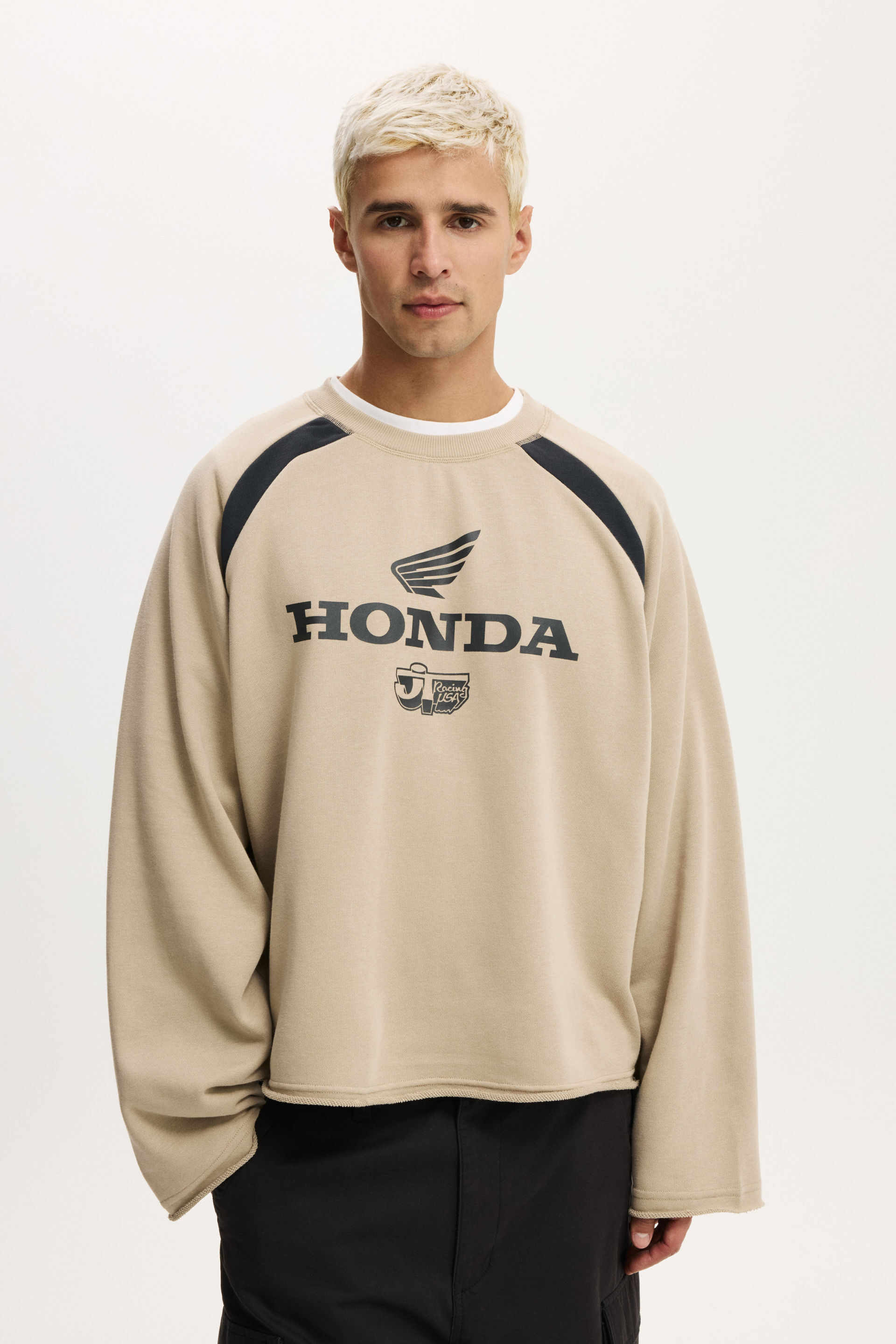 Cropped Honda Jt Racing Crew Fleece