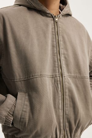 Cropped Hooded Bomber