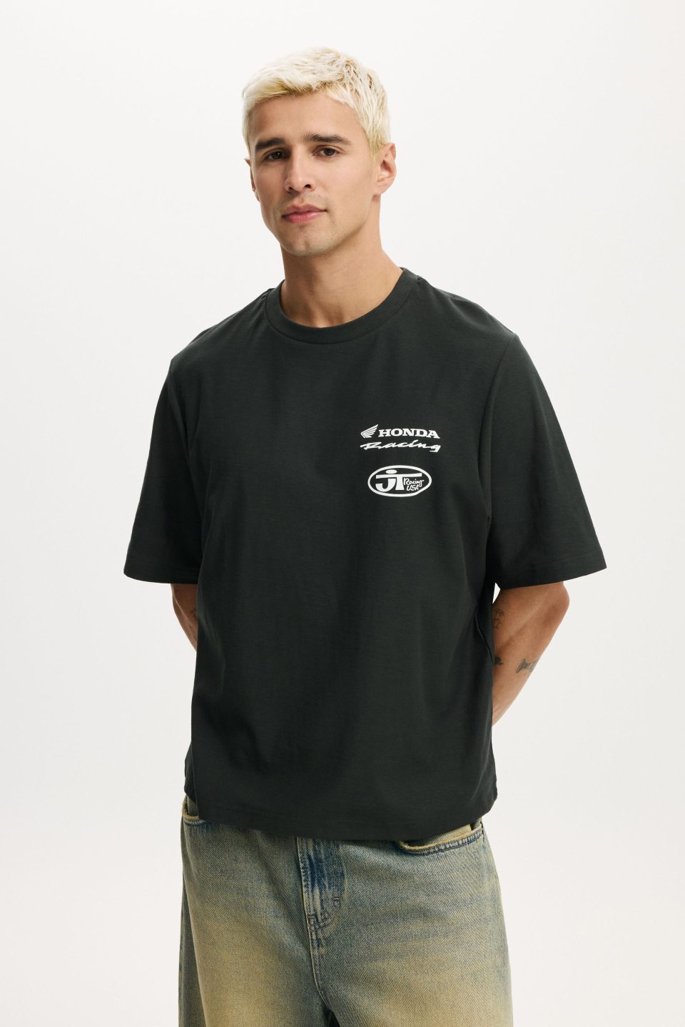Cropped Fit Honda X Jt Racing T-Shirt