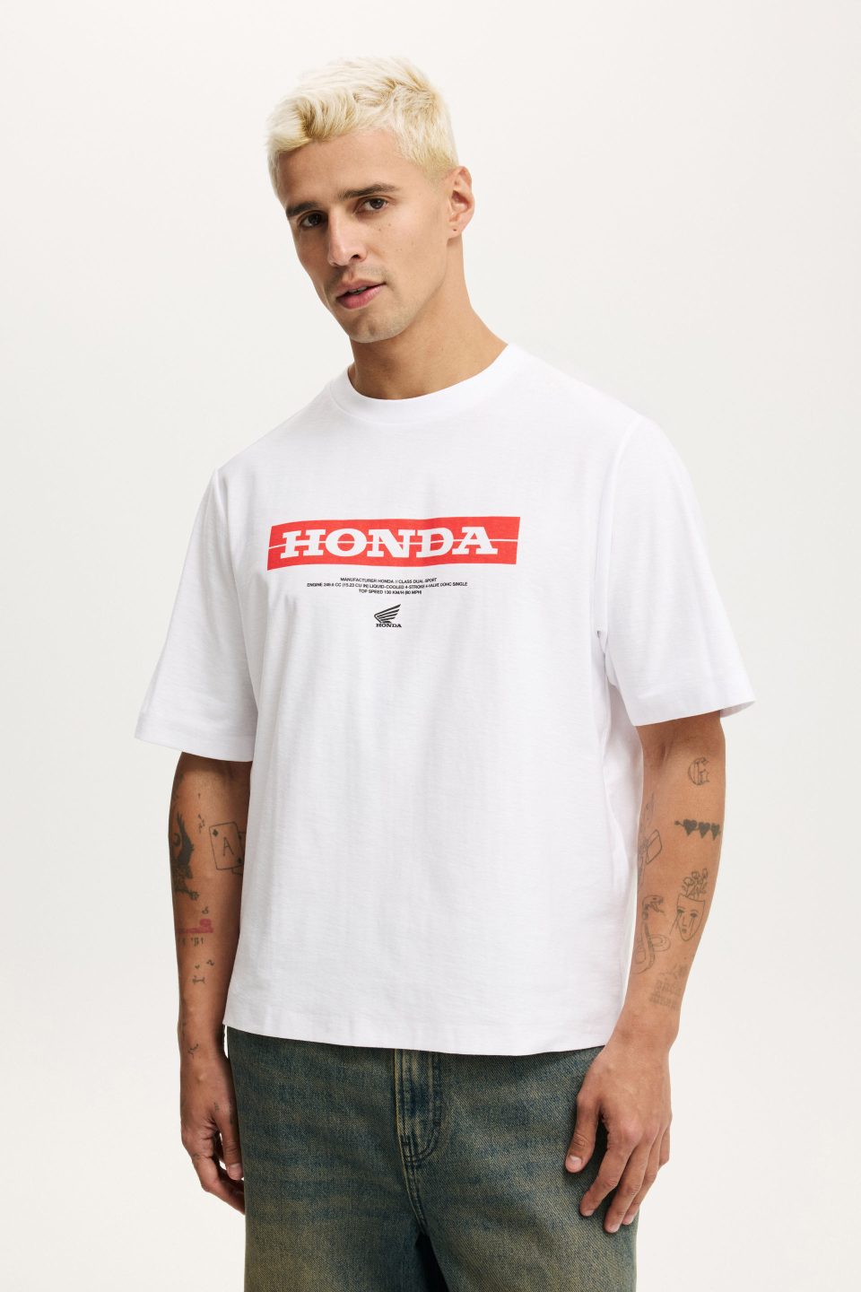 Cropped Fit Honda X Jt Racing T-Shirt