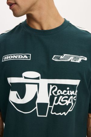 Cropped Fit Honda X Jt Racing T-Shirt