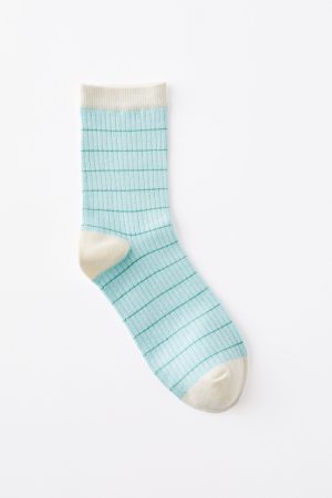 Grid Pattern Crew Sock