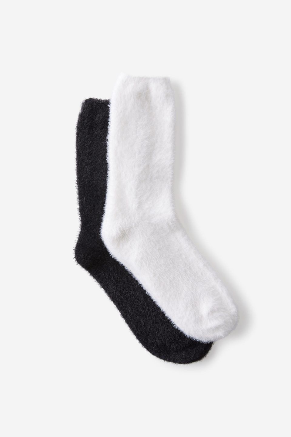 Fluffy Crew Sock 2Pk