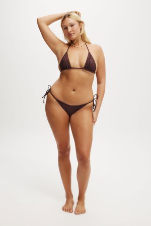 Fixed Tie Side Cheeky Bikini Bottom