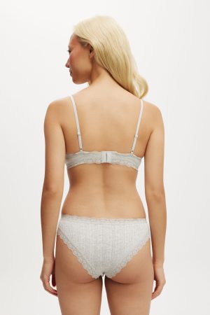 Organic Cotton Lace Triangle Padded Bralette