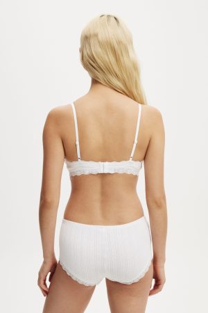 Organic Cotton Lace Triangle Padded Bralette