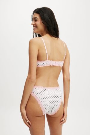 Organic Cotton Lace Triangle Padded Bralette