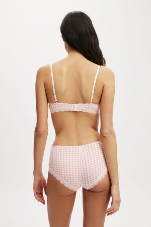 Organic Cotton Lace Triangle Padded Bralette