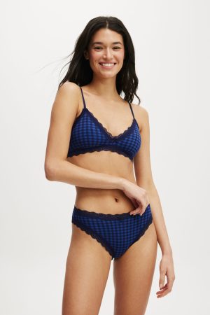 Organic Cotton Lace Triangle Padded Bralette