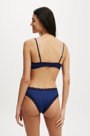 Organic Cotton Lace Triangle Padded Bralette