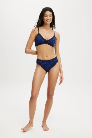 Organic Cotton Lace Triangle Padded Bralette