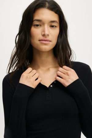 Sleep Recovery Henley Long Sleeve