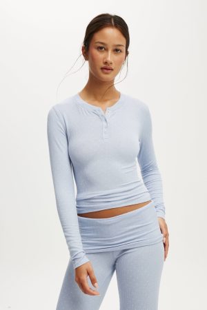Sleep Recovery Henley Long Sleeve