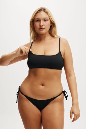 Straight Neck Crop Bikini Top