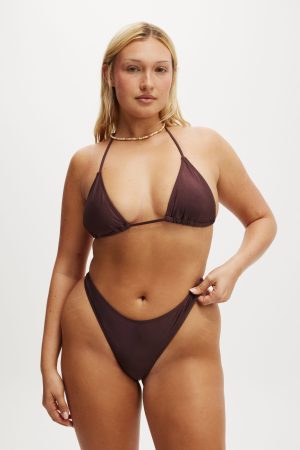 Refined High Side Thong Bikini Bottom