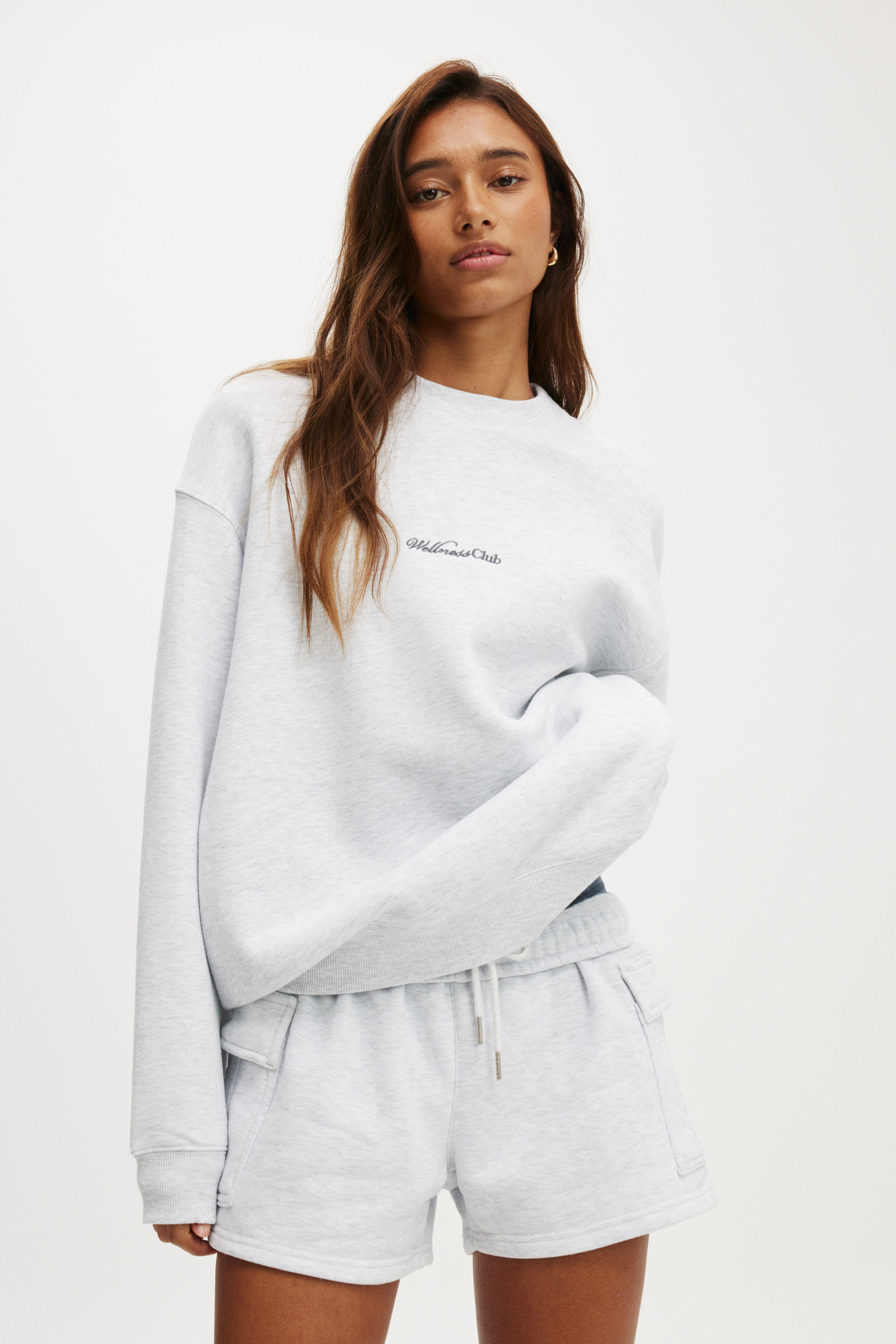 Plush Graphic Crew Sweatshirt