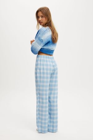 Flannel Wide Leg Pant