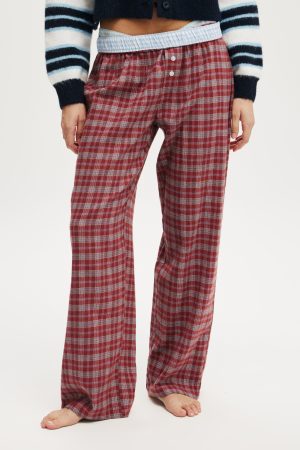 Flannel Wide Leg Pant