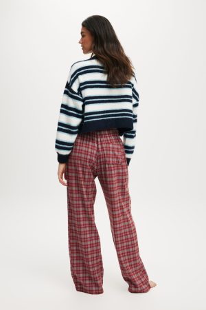 Flannel Wide Leg Pant