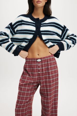 Flannel Wide Leg Pant